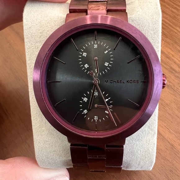 Michael Kors Purple and Black Chronograph Watch - Picture 2 of 4